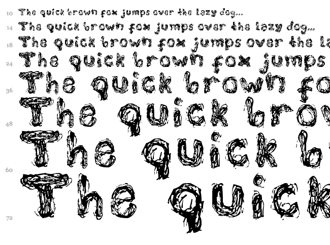 The Grudge font waterfall